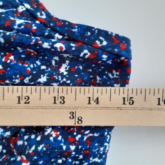 Nike Hydrastrong One Piece Swimsuit Pixel Party Crossback Cutout Sz M Patriotic - Picture 8 of 9